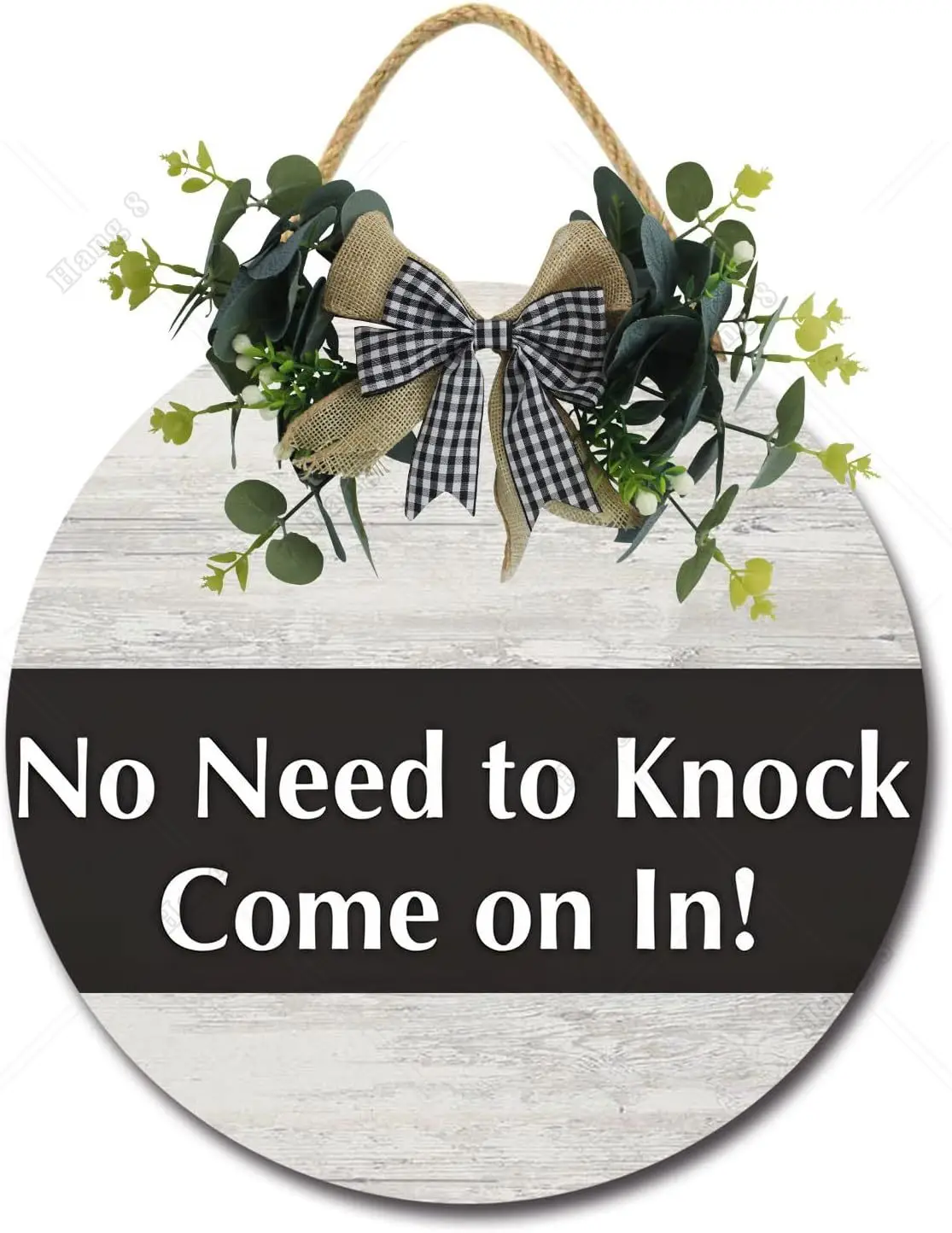 

No Need To Knock Come on In Wood Sign Welcome Front Door Spa Office Business Corporate Store Please Enter Door Wall Decor 12in