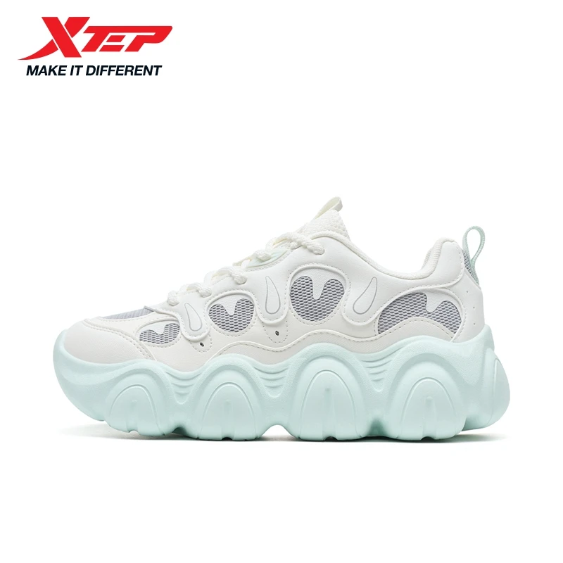 Xtep Claw Shoes Zapatillas ligeras de invierno para mujer, con suela gruesa, informales, combinables con todo, 874218320008