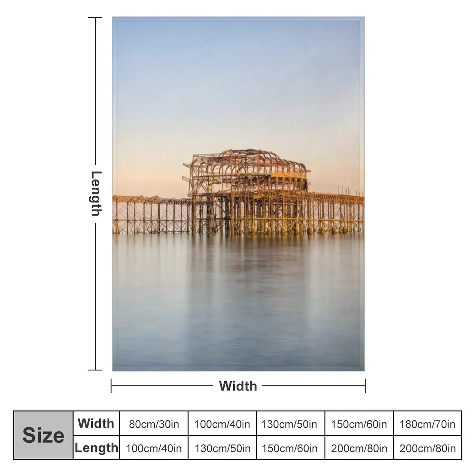 Brighton West Pier Throw Blanket for babies Quilt Shaggy funny gift Decorative Sofa Thin Blankets