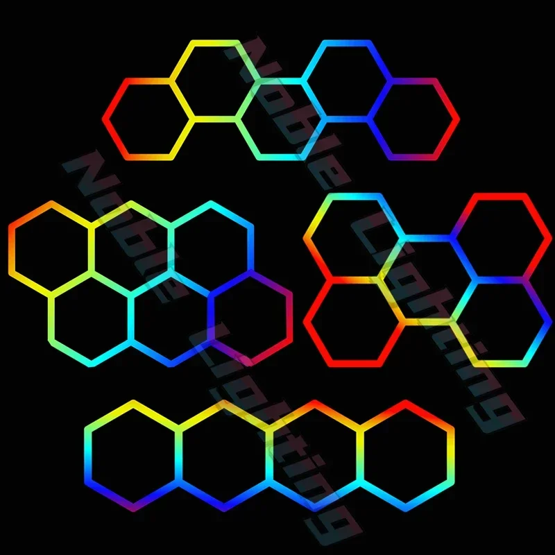 Luzes led hexagonais rgb, decoração de entretenimento de garagem, efeito especial, iluminação hexagonal, luz de palco rgb, controle remoto personalizado