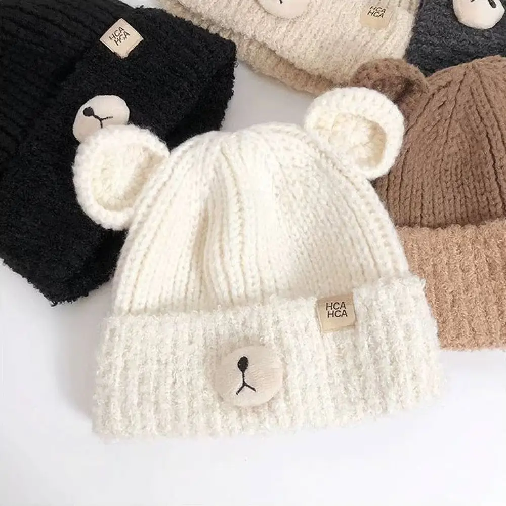Fashion Winter Warm Knitted Cap Soft Thick Slouchy Bonnet Y2K Cute Winter Hat for Women 3