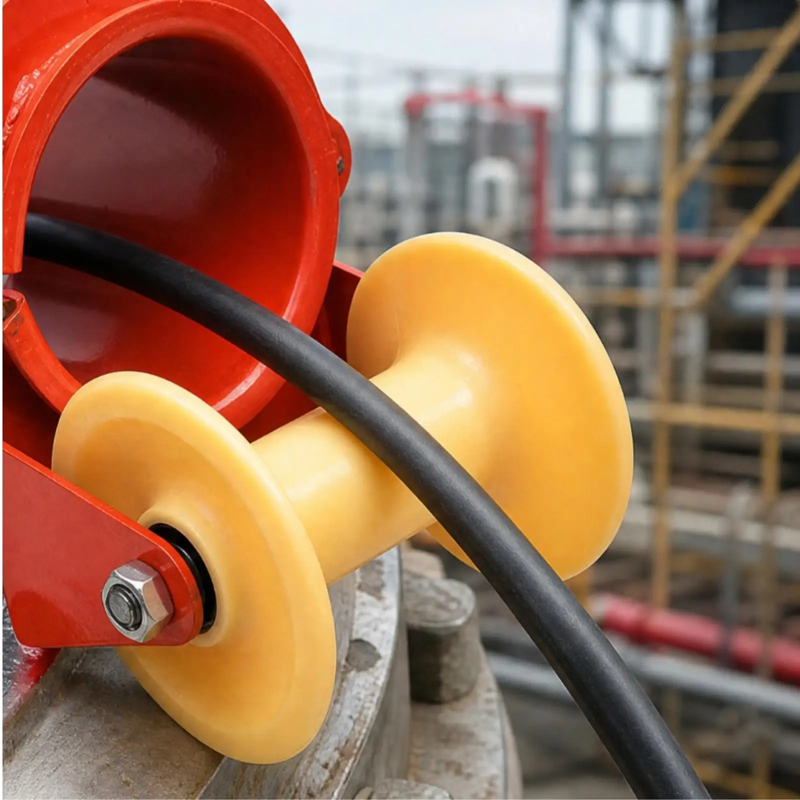Cable Pulling Pulley Tool for Conduit Installation Plastic Wheel Guide with Clamping Opening for Construction Cable Laying