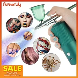 Wireless Air Compressor Kit Airbrush Nail Manicure Air Brush Makeup DIY Painting Sprayer Gun Tattoo Craft Cake Nano Mist Sprayer