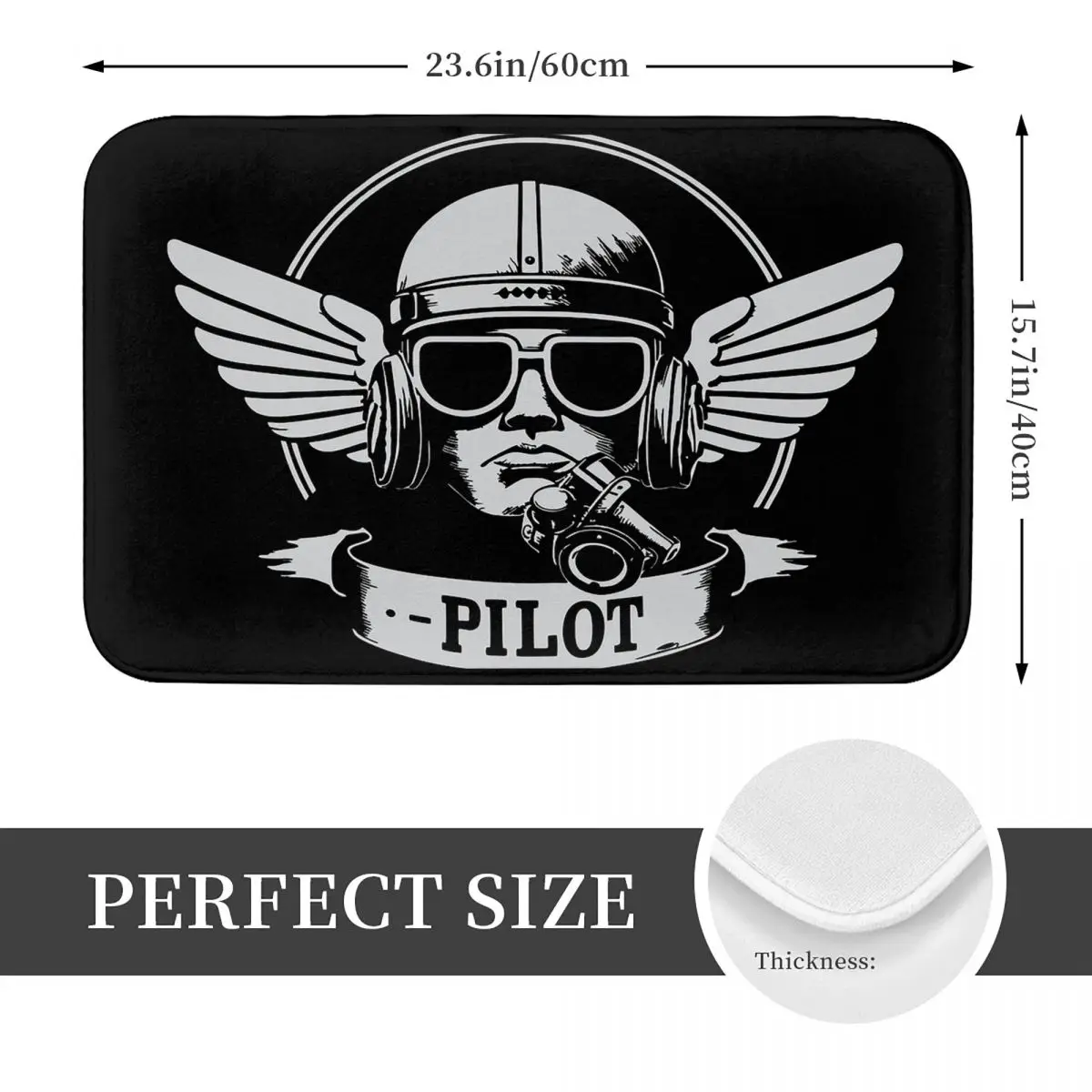 Pilot Doormat Kitchen Entrance Home Floor Mat Non-slip Carpet Rug for Bedroom Footpad Mats