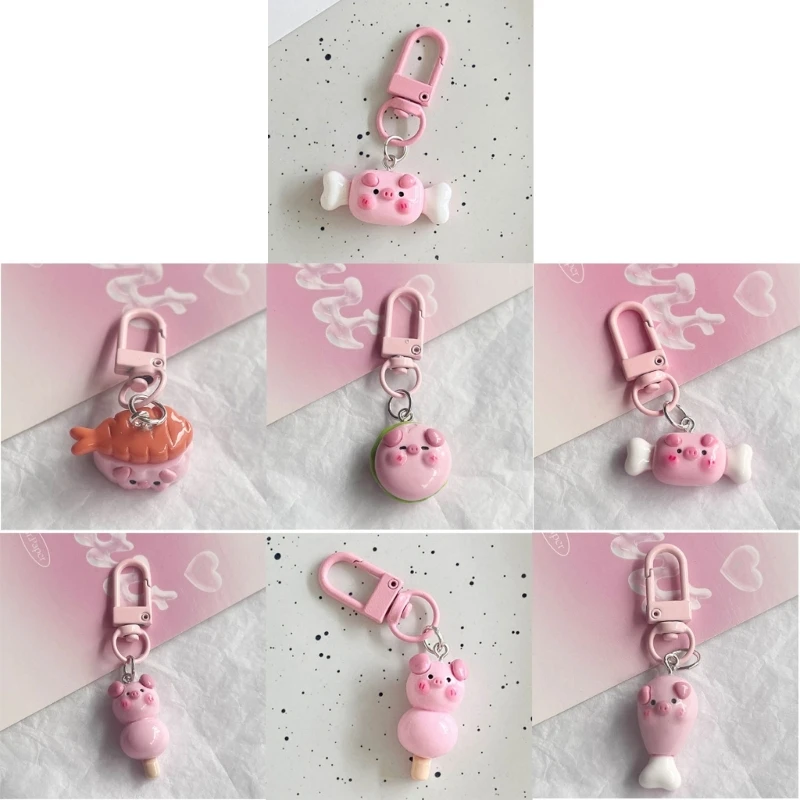 Fashionable Pig Keychain Design Bag Keys Pendant Pig Keyrings Backpack Pendant Perfect Gift for Animal Lovers