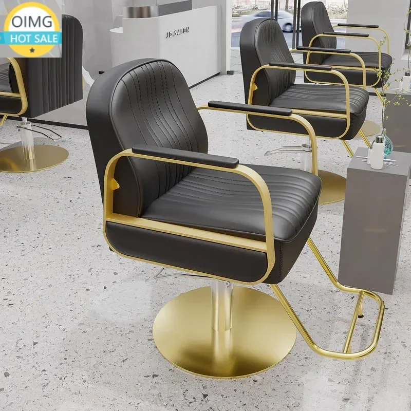 Vintage Personalized Salon Chair Unique Dyeing Hair Modern Beauty Luxury Barber Chair Italian Trendy Barbearia Home Furniture