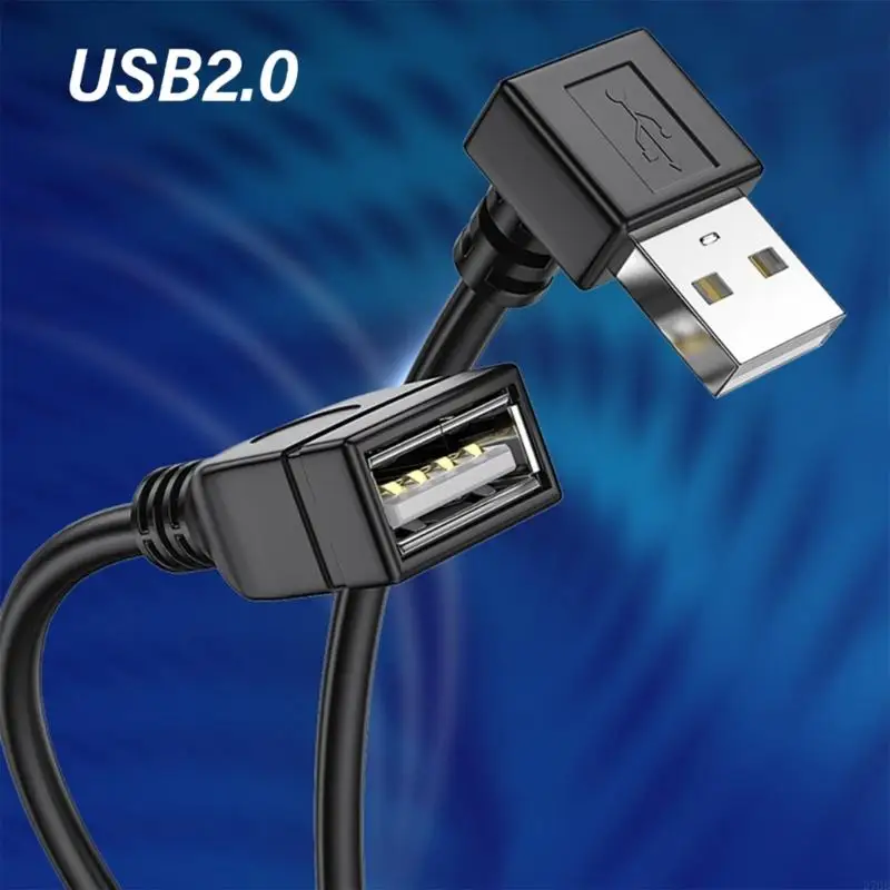 270b كابل USB 2.0 تمديد كابل 90 درجة 480 ميغابت في الثانية نقل سريع