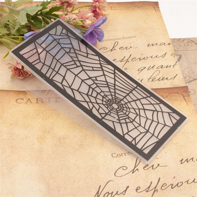 Q1JB Halloween Spiderweb Szablony do wytłaczania Folder do wytłaczania Szablony do wytłaczania DIY