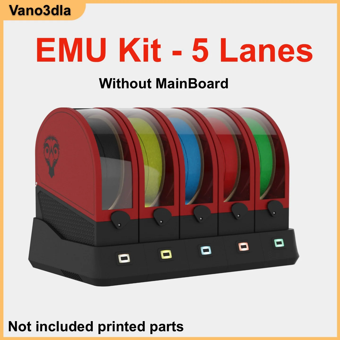 

Комплект Vano3dla EMU Kit 5 линий, без платы, расширяемый, многоматериальный модуль MMU AMS, запчасти для 3D-принтера Voron