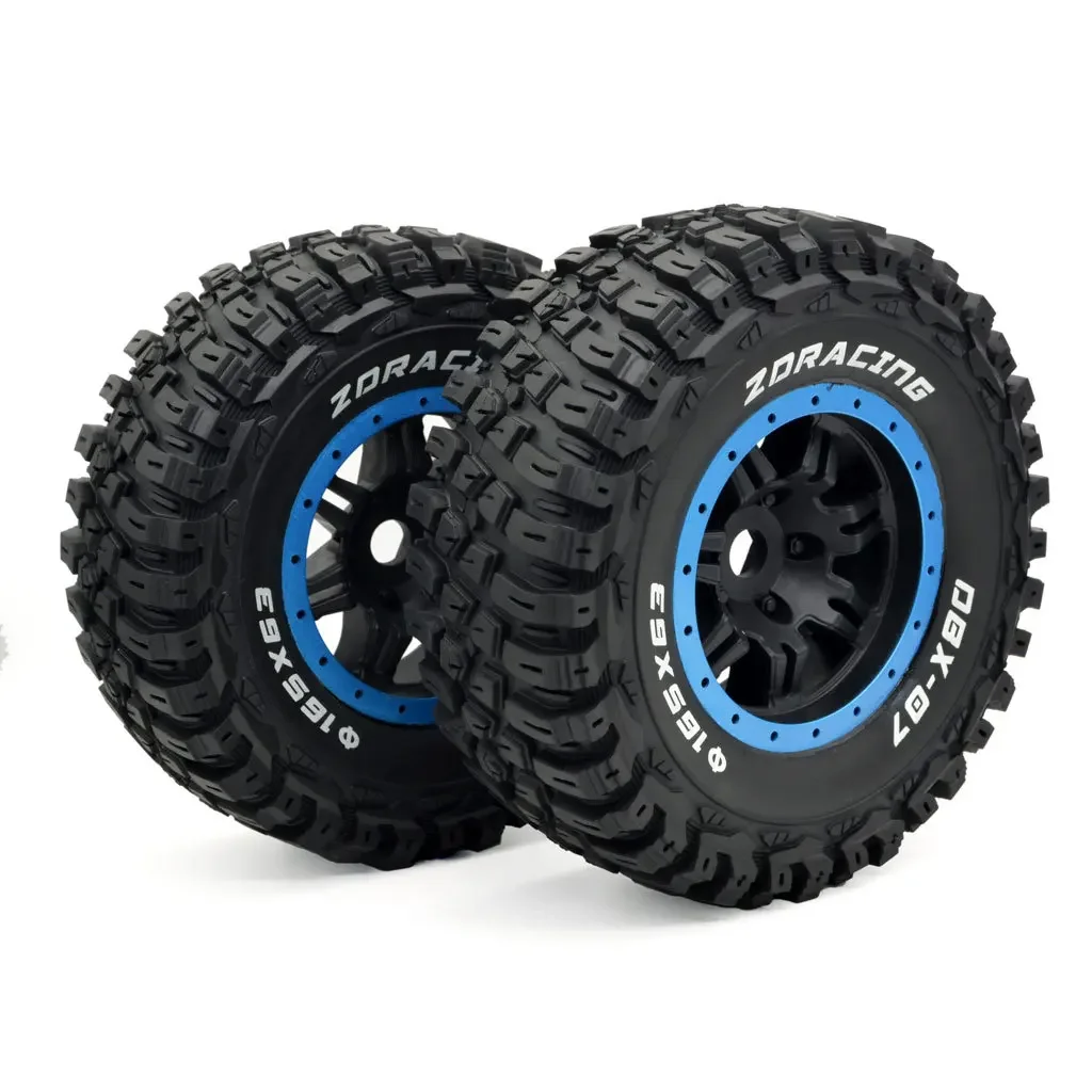 2 PCS ZD DBX-07 Tires 1/7 Short Card Desert Card Off-road Vehicle Grip Tires Modification Upgrade 8642/8643 RC car accessories