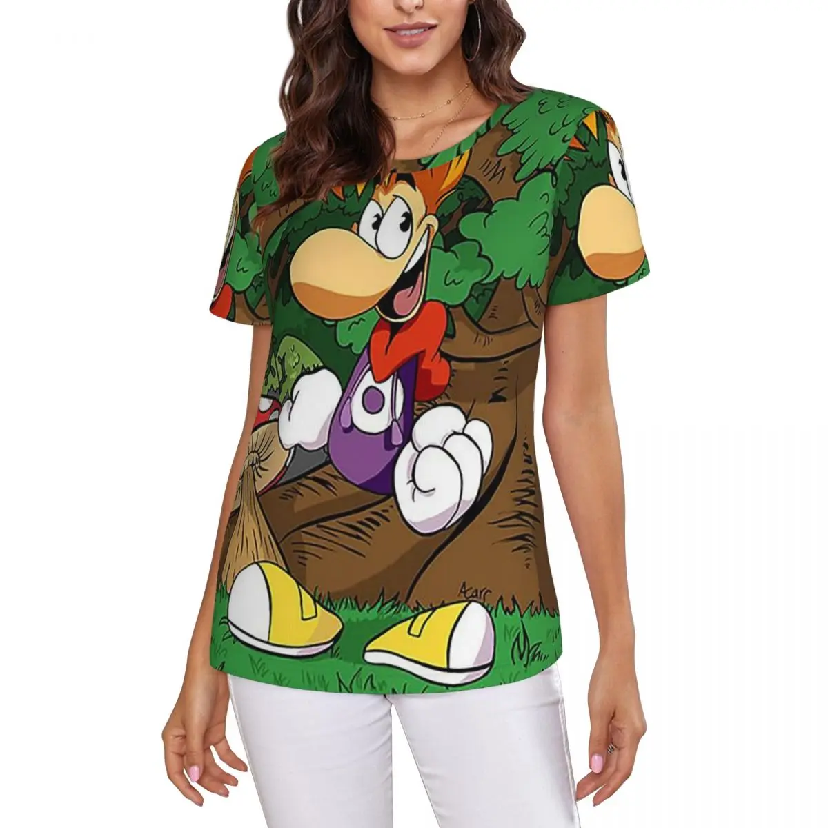 Cartoon Games Rayman Legends T-Shirt Women Short Sleeve T Shirts Round Neck Clothing Cotton Summer Tees Streetwear