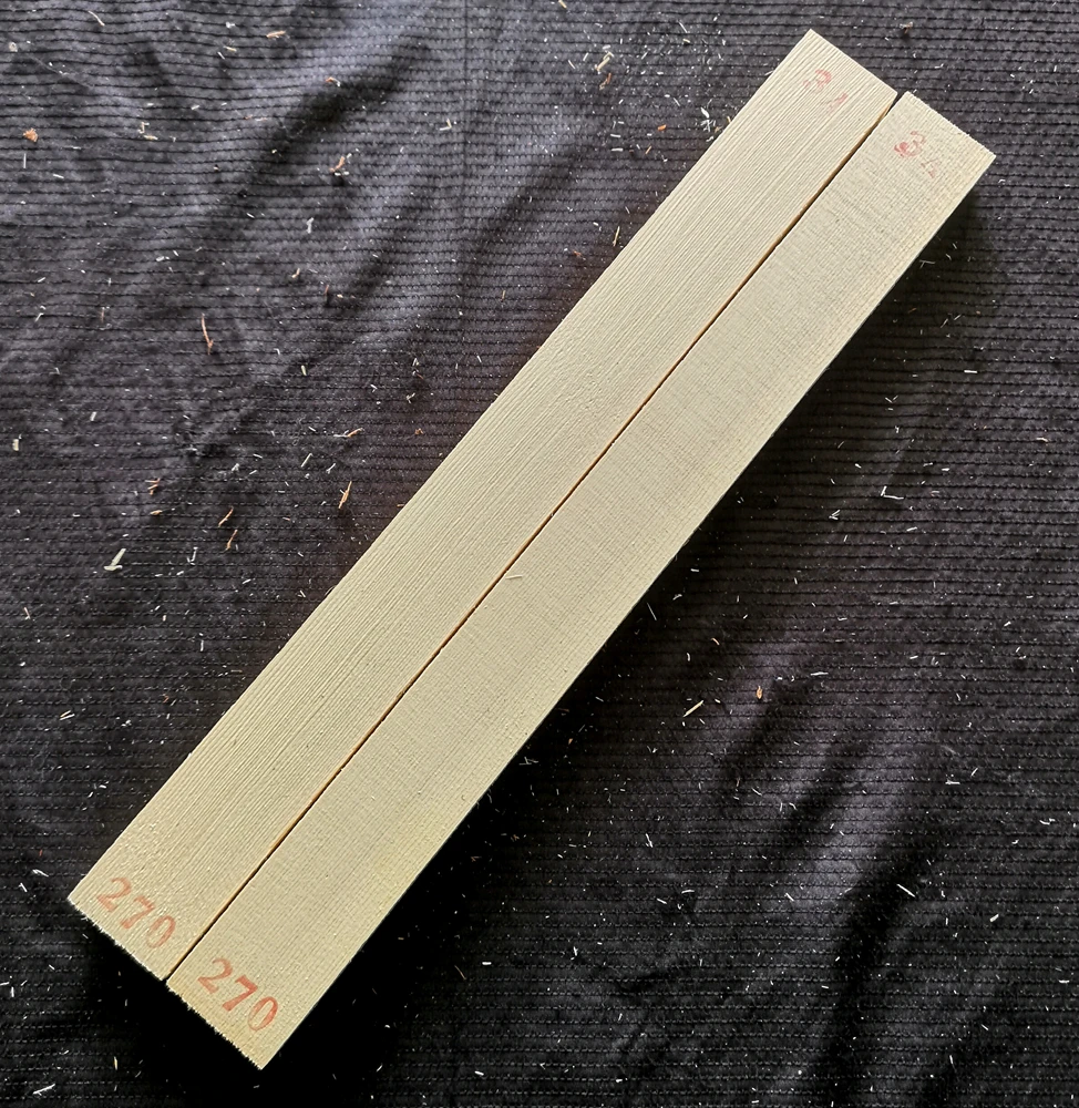 HUATOOL German Spruce Guitar Soundboard Rib Wood Matching Wood Straight-Cut Square Manual Guitar-Making Material 500*50*20*2PCS