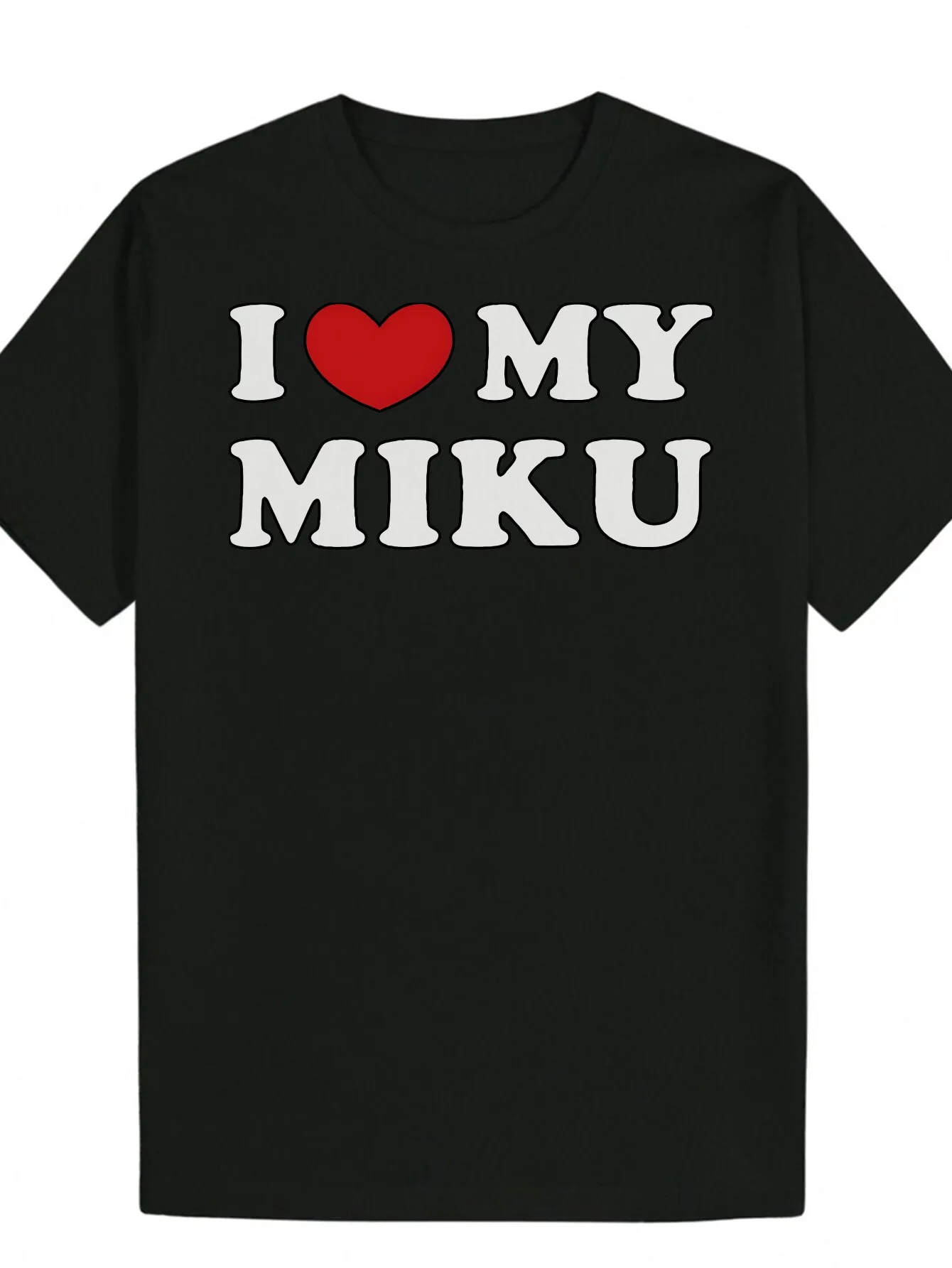 

Men'S Casual Red Heart "I Love M" Crew Neck T-Shirt