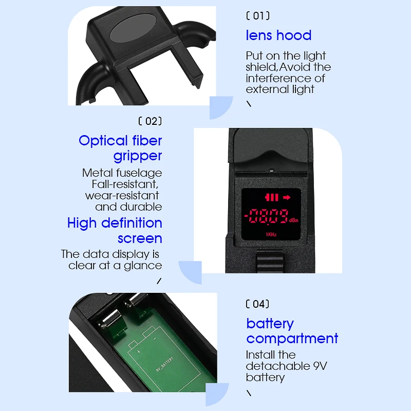 AUA-35/40 معرف الألياف الضوئية وكاشف معرف الألياف الضوئية 10 ميجاوات VFL + LED