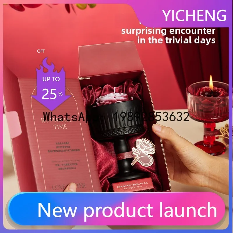 

LZ Candle Holder Scented Candle Gift Box for Home Bedroom Long-lasting Diffuser Wedding Souvenir Gift for Girls