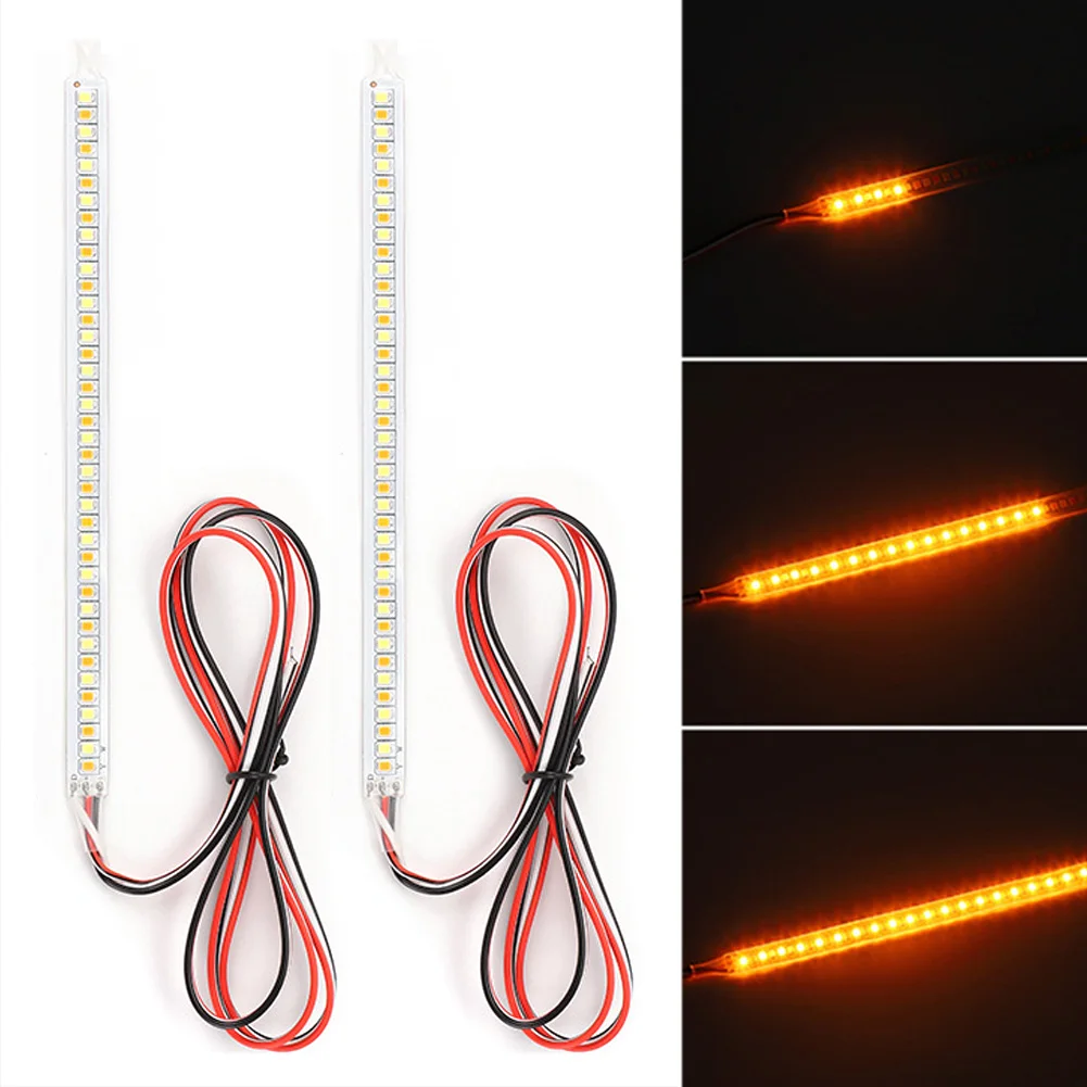 LED Car Rearview Mirror Indicator Lamp DRL Streamer Auto Headlight Strip Turn Signal Flowing Light Source Car Daylight 12V