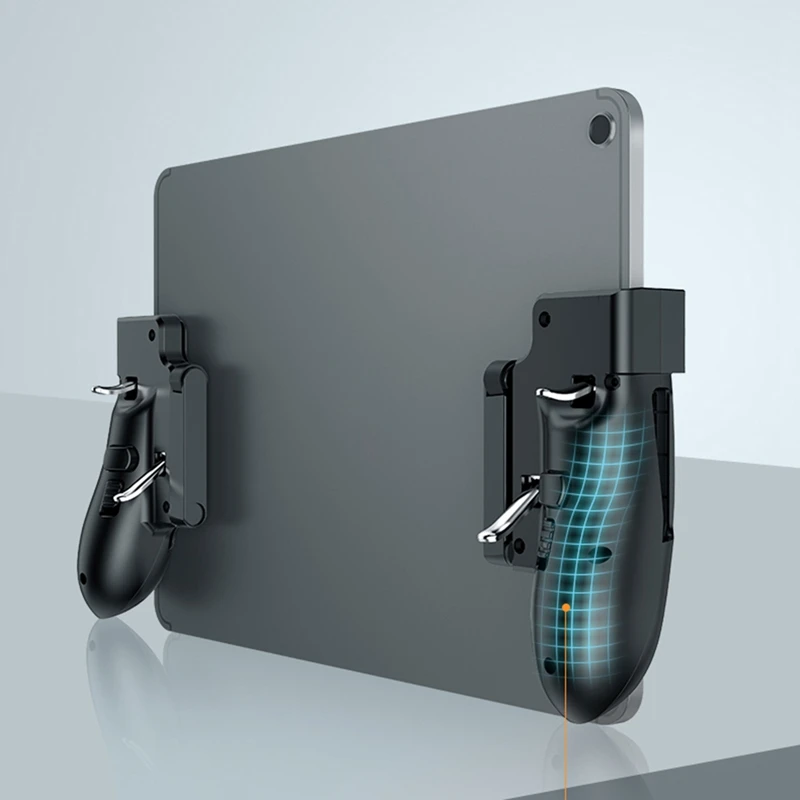 PUBG 컨트롤러용 6 핑거 Pubg 모바일 트리거 게임패드 그립, L R 파이어 조준 단추 조이스틱, 아이패드 태블릿 FPS 핸들용