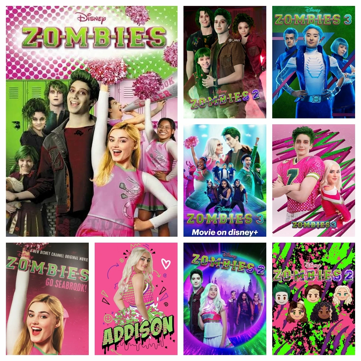 Disney Zombie High School 5D DIY Diamond Painting TV Show Art Embroidery Cross Stitch Kits Hobby Mosaic Kids Gift Home Decor