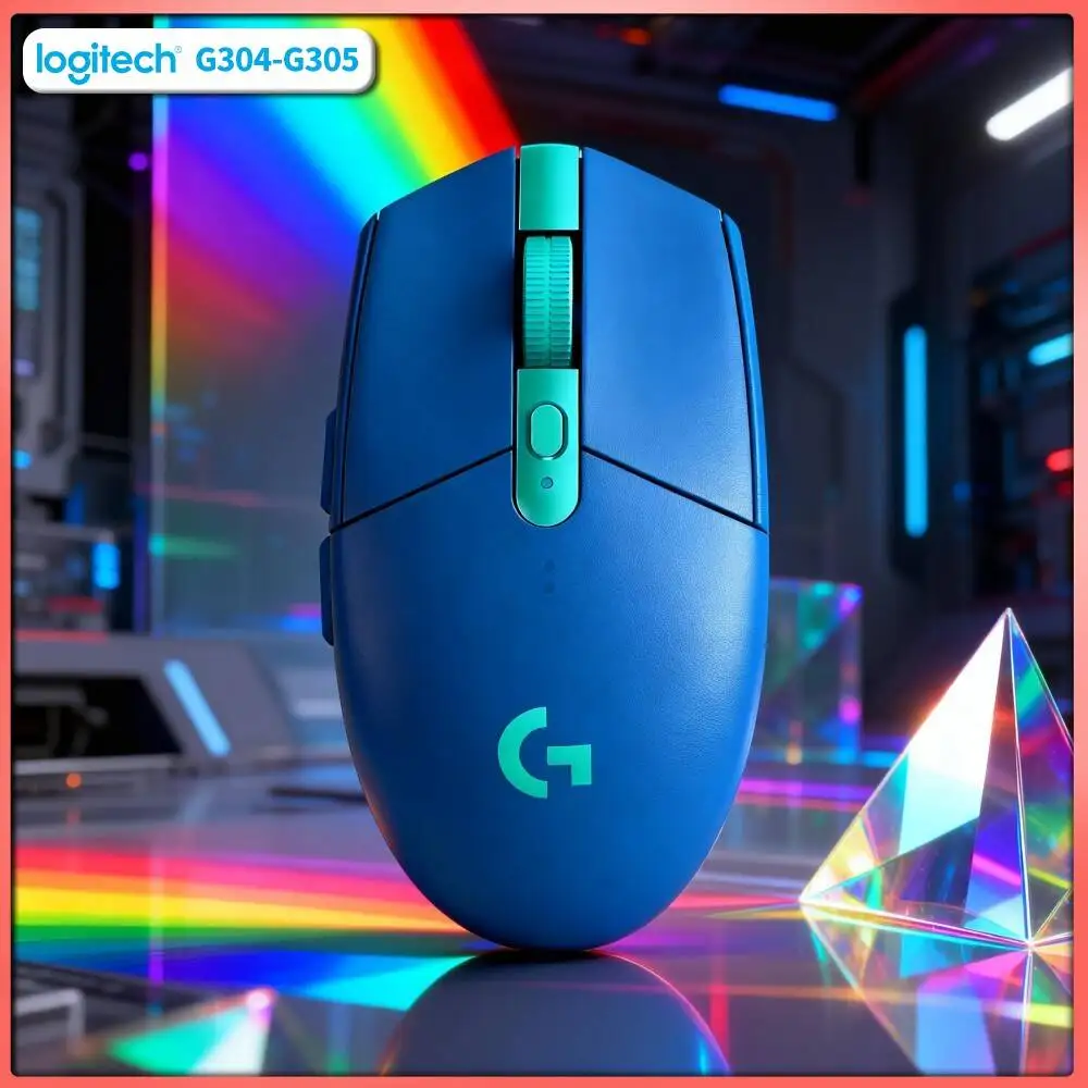 Mouse Gamer Sem Fio Logitech G304 LIGHTSPEED 12000 DPI 1ms de Latência Sensor HERO Bateria de 250h Movimento Suave do Cursor