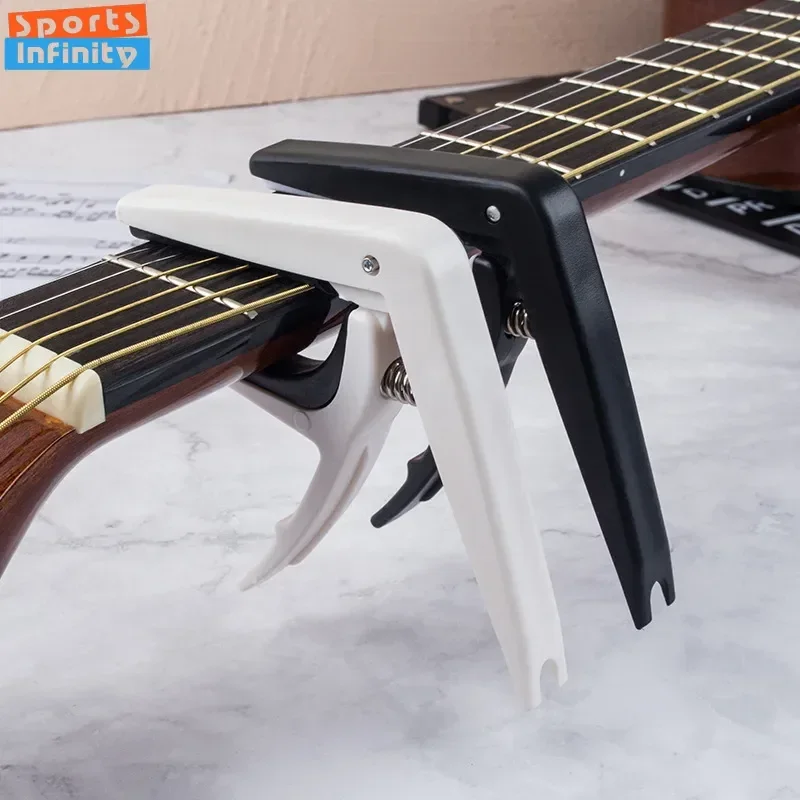 Universal Acoustic Guitar Capo Clip Plastic Metal Clamp with Changing Strings Tools for Wood Classic Electric Guitar and Ukulele