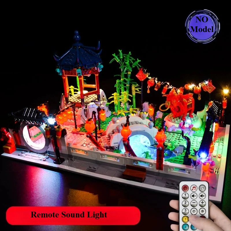 LED Lighting Set Suitable for LEGO Spring Lantern Festival 80107 Building Blocks