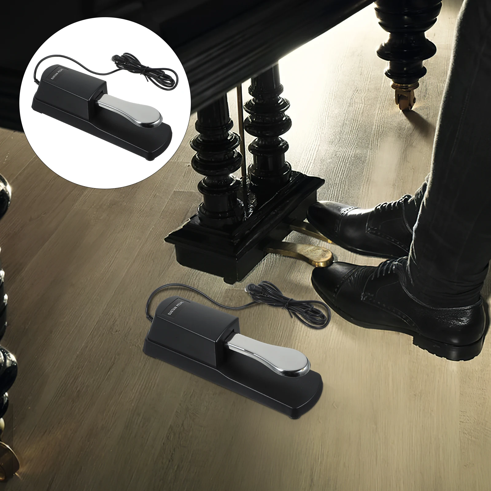 

Sustain Pedal Damper Synthesizer for Electric Piano Keyboard Electronic Drum Foot