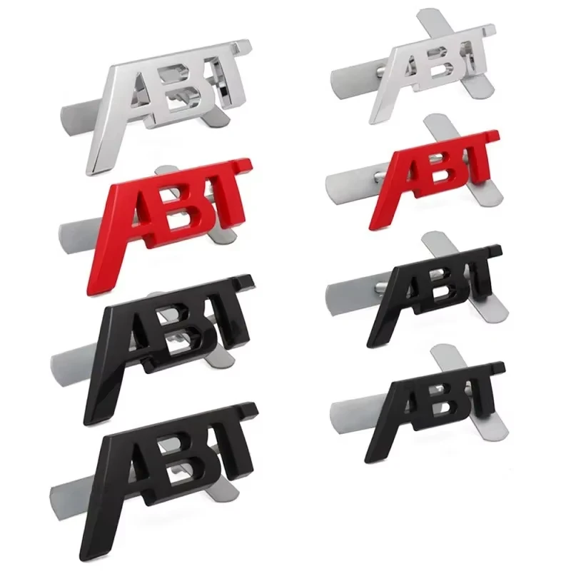 

3D Metal Emblem ABT Logo Car Front Hood Grill Rear Trunk Badge Decal Sticker For Audi A3 A4 A5 A7 A7 Q3 Q5 Q7 TT RS6 RS3 Styling