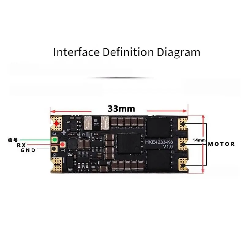 ABUM-BL32 50A ESC For RC FPV Drone 2-8S Support PWM Oneshot125/42 Multishot Dshot150/300/600