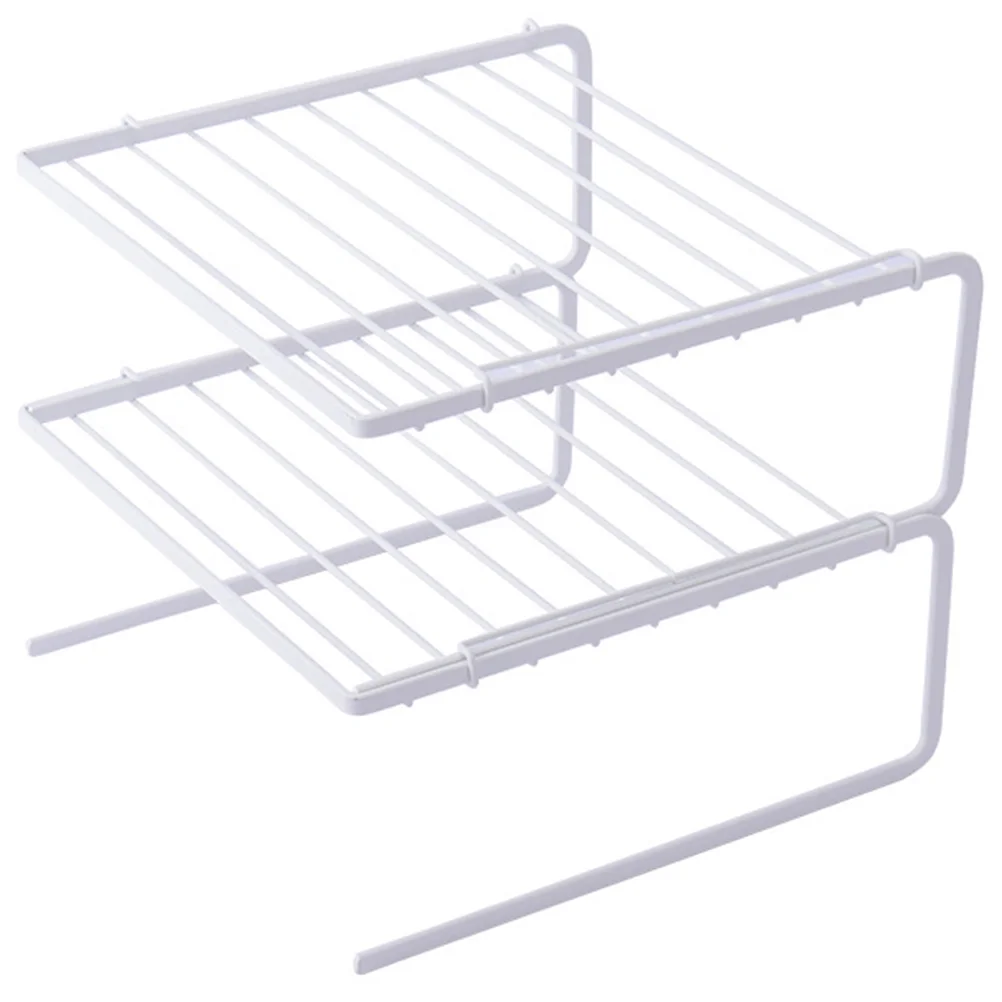 

Shelf Dish Floor Storage Rack Utensil Holder Household Counter Stand White