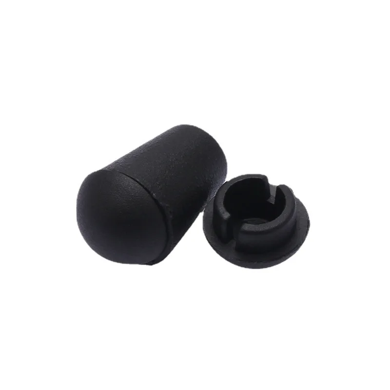 10 stücke schwarz/weiß kunststoff schnur ende glocke stoppe mit deckel verschluss toggle clip für paracord kleidung tasche sport tragen schuh zubehör