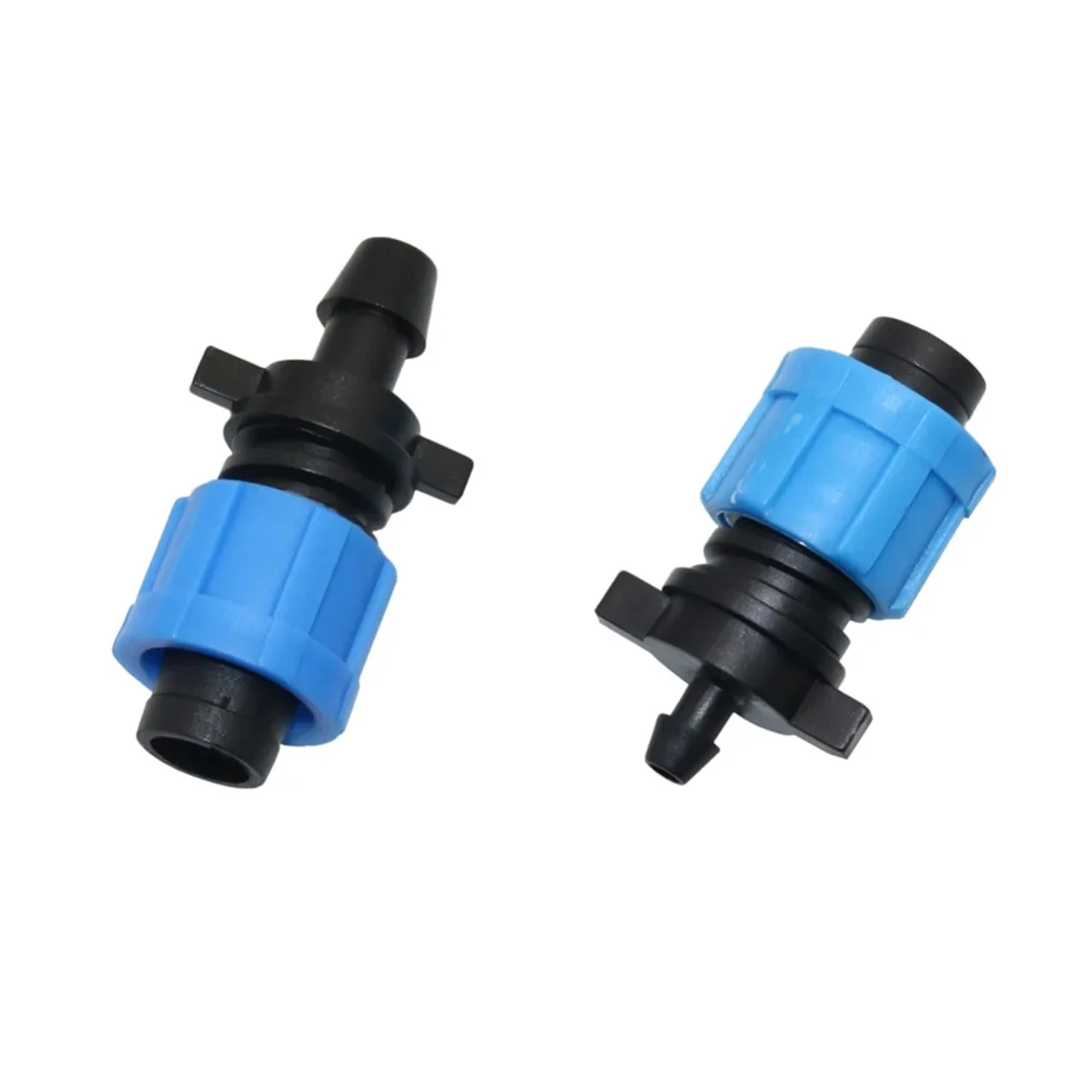 DN17mm Single Lock Nut Bypass Connector 6mm 12mm Barbed Garden Lawn Drip Irrigation Tape Joint Micro-spraying Pipe Fittings 5Pcs