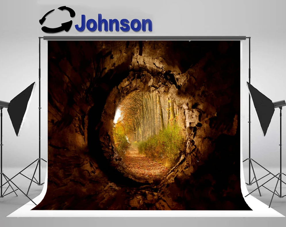 

JOHNSON Magic Enchanted Forest Tunnel Place Cave Tree Road backdrops High quality Computer print party backgrounds