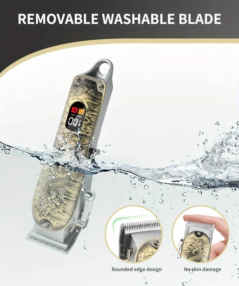 X31 / T9 Professionelles Herren-Haarschneidemaschinen-Set, wiederaufladbares USB-LCD-Display, perfekt als Weihnachtsgeschenk, 2000-mAh-Lithiumbatterie – Detail 3