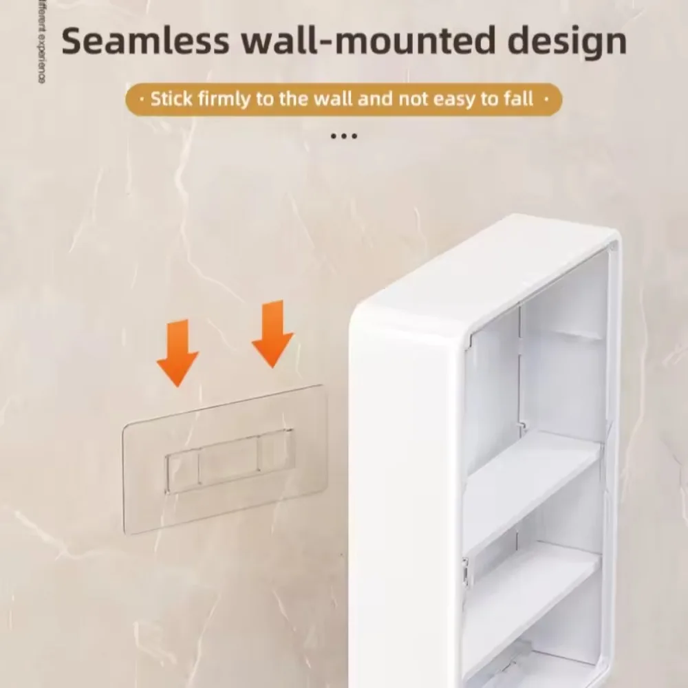 شفافة دمية عرض خزانة الحائط تخزين الرف سطح المكتب 3-layer المغناطيسي خزانة قوس صندوق أعمى خزانة عرض