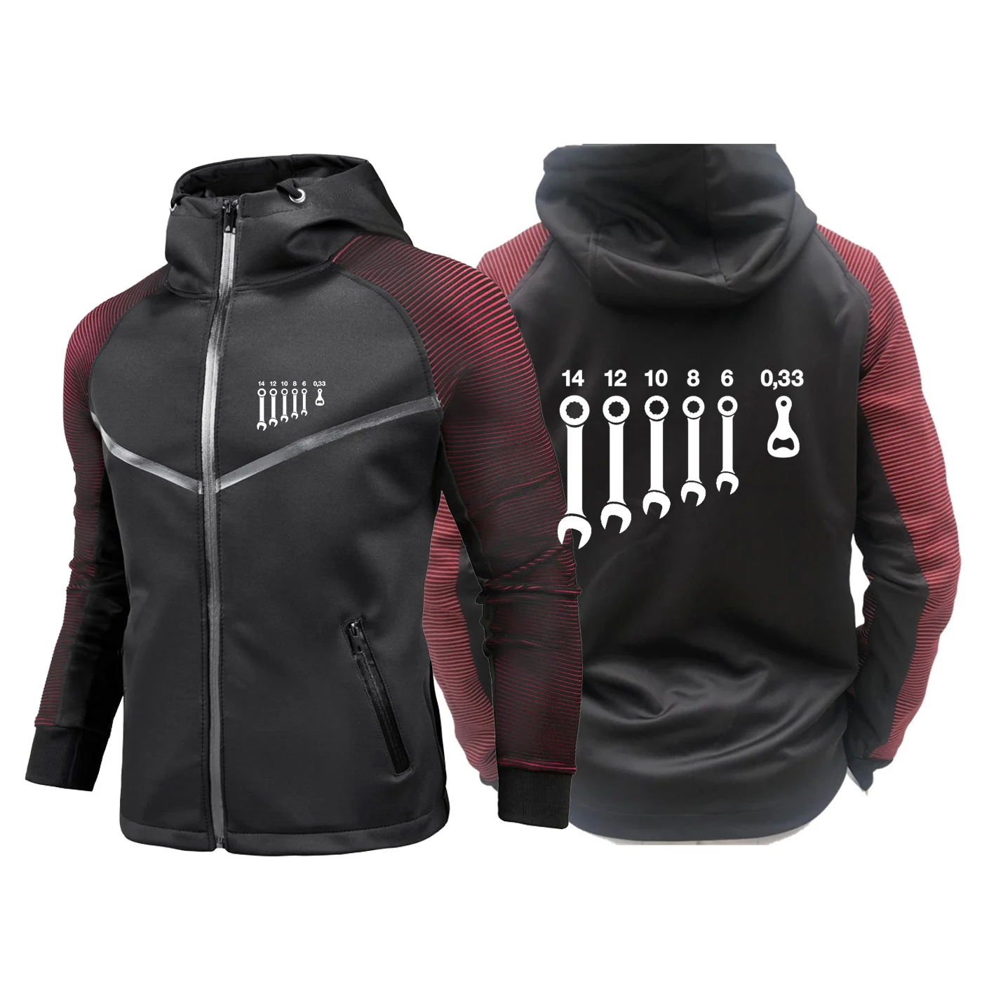 Wrench Wrenches Beer Bottle Opener Tools 2026 Spring And Autumn New Racing Suit Zipper Jacket Gradient Sports Casual Tops