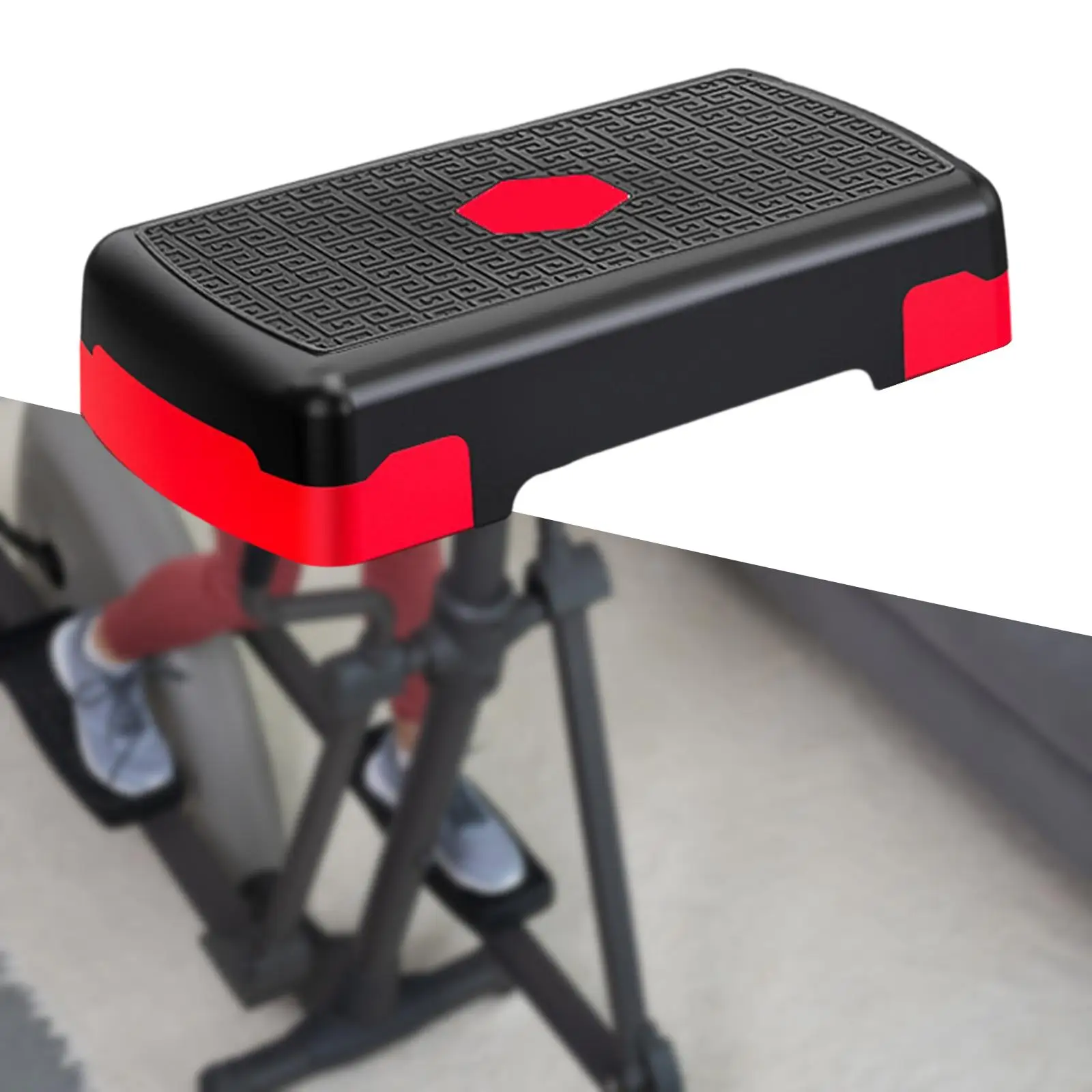 Plataforma de Step para Fitness, con Agarre de Plástico ABS, Barra de Gimnasio, para Ejercicios Cardiovasculares y de Fuerza en Casa