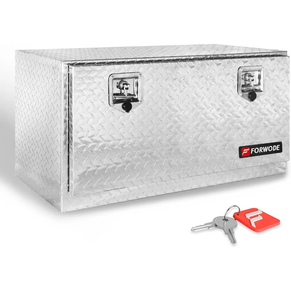 

Aluminum Underbody Truck Tool Box for Pickup Trucks and RVs, 36-17-18 Inch, Silver