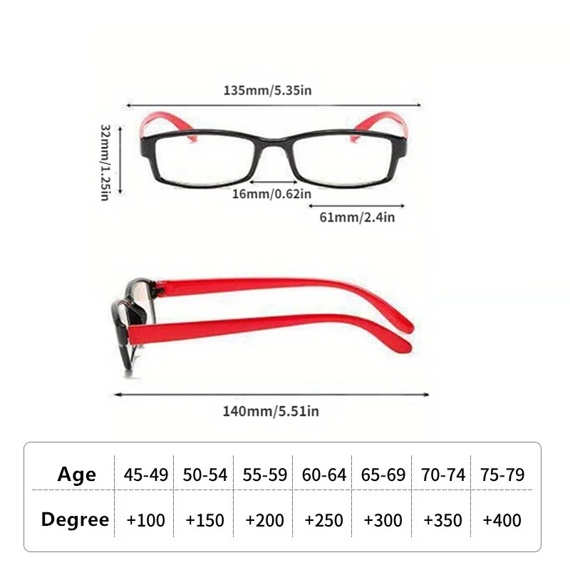 Anti Blue Light Elegant Reading Glasses for Women Fashion Small Frame Rectangular Presbyopic Glasses Óculos +100 To +400