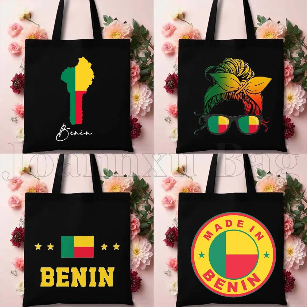 

Сумка-тоут с флагом и картой Бенина, бенинские сувениры, холщовая сумка с улучшенными ремнями, для подружек невесты, на свадьбу, на девичник, на выпускной, с индивидуальным дизайном