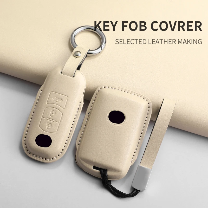 Funda para llave remota de coche, carcasa Fob Mazda 2 3 6 CX-9 CX-3CX-5 CX-30 Atenza Axela Demio CX7 BCYB-67-5DY, llavero de Pu de 2/3/4 botones
