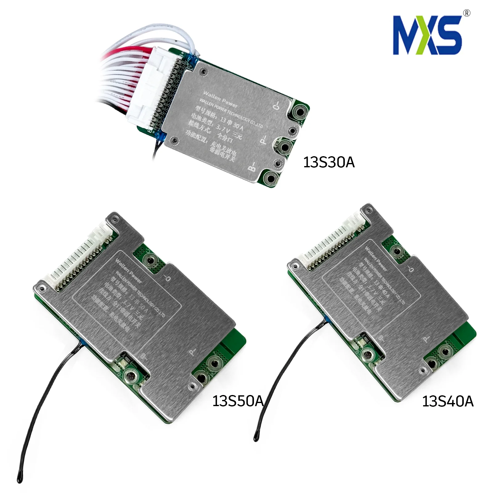 

Lithium Battery BMS for E-Bike & Scooter Packs 10S 13S 14S 36V 48V 52V with Protection Board Options 25A/30A/40A/50A