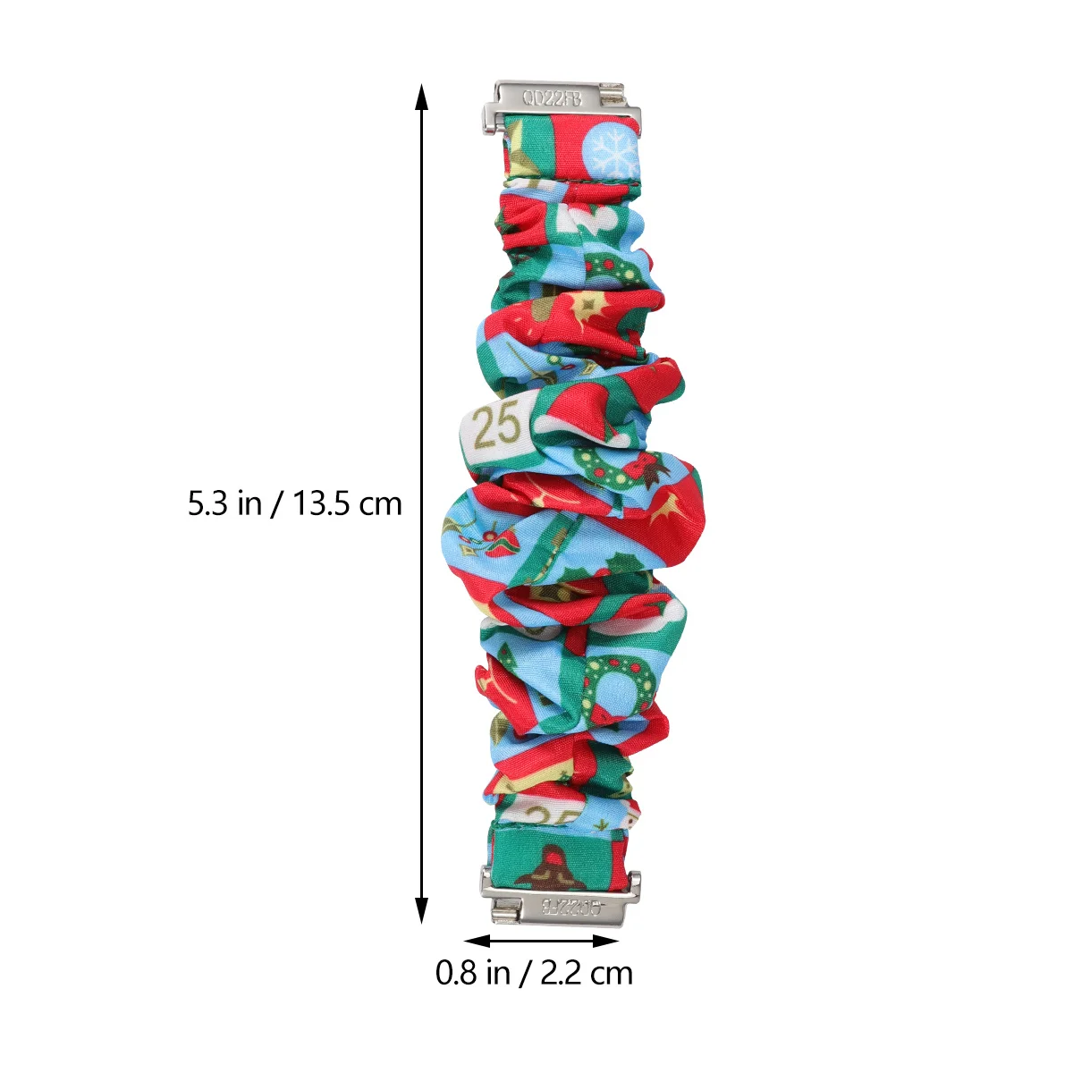 حزام ساعة مطبوع لعيد الميلاد متوافق مع ساعة Fitbit 2 Chic بتصميم حلقة الشعر، حزام بديل مريح #6
