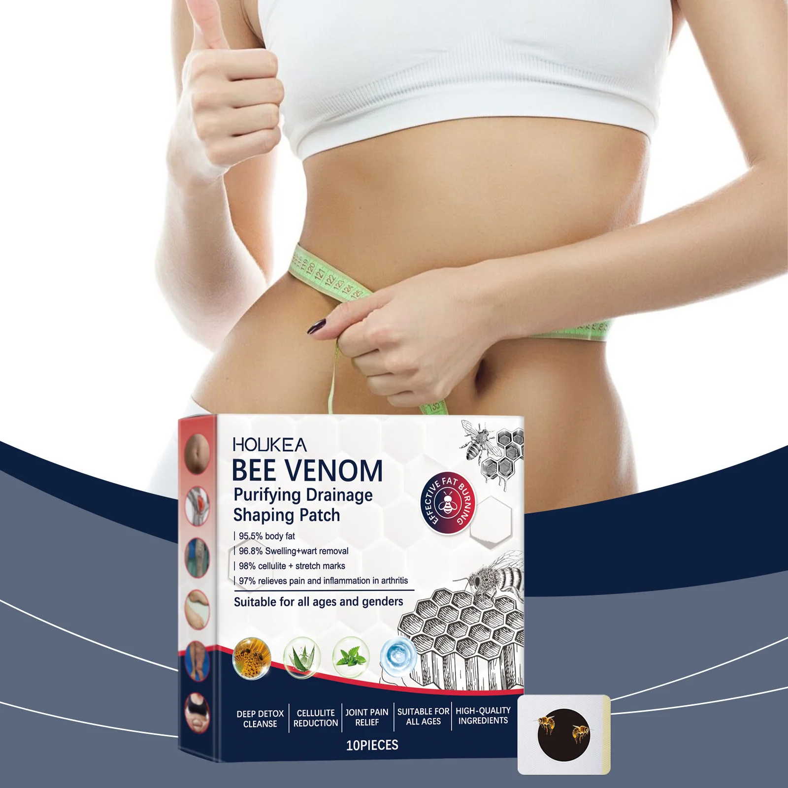

Lazy Navel Body Patch For Full-Body Tightening & Elasticity Enhancement Herbal Blend Shapes Silhouette & Boosts Skin Vitality