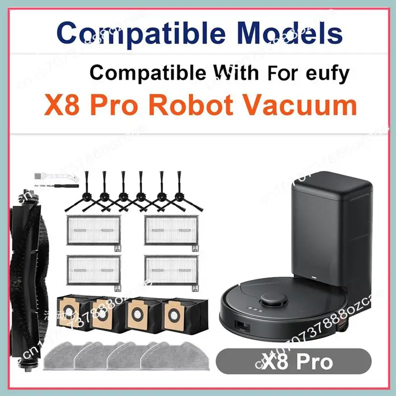 A26p acessórios para eufy x8 pro robô vácuo peças de reposição principal escova lateral lavável filtro saco pó mop almofada