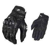 Motorcycle Gloves Black Racing Genuine Leather Motorbike White Road Riding Team Glove Men Summer Winter Touch Screen