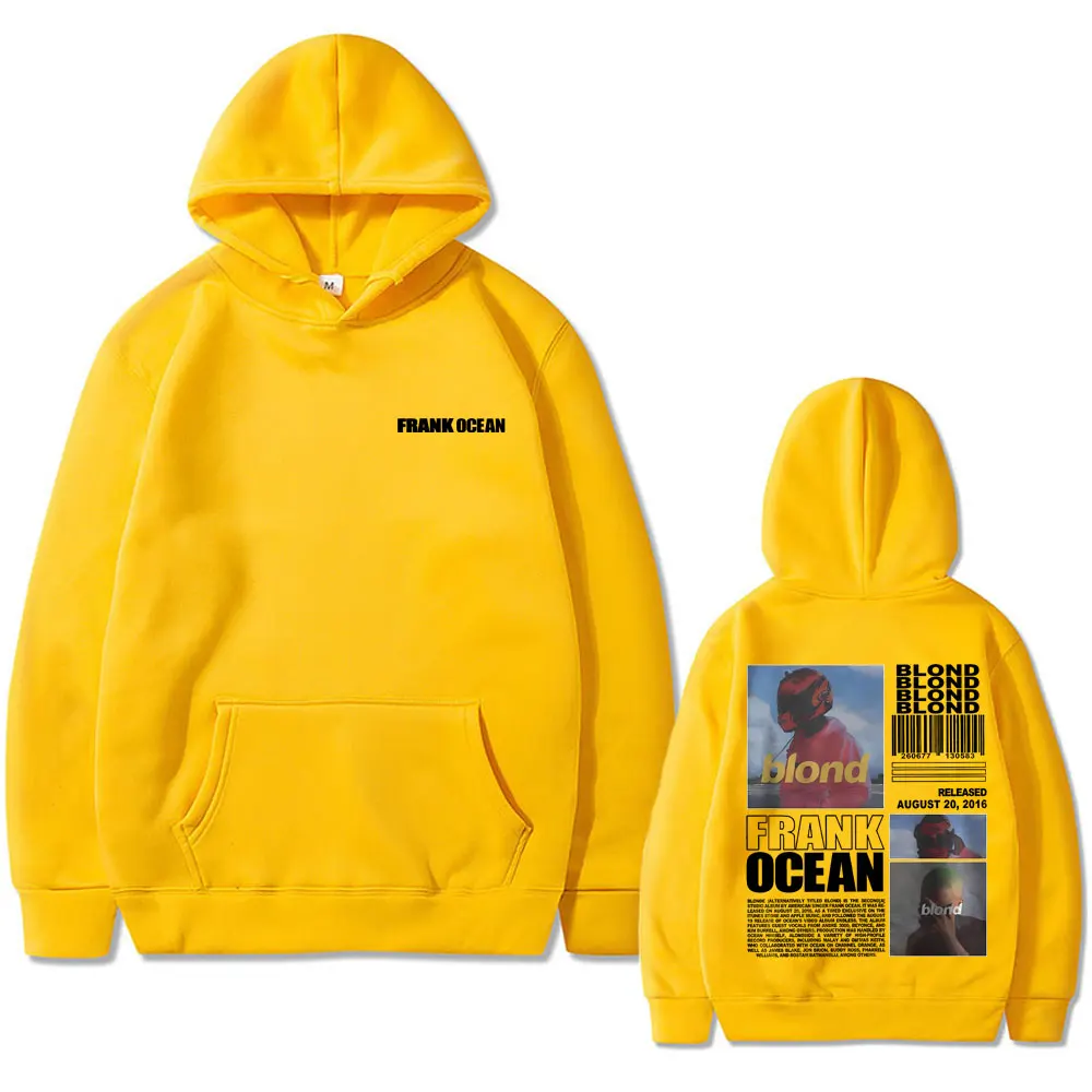 Rapper Frank Oversized Hoodie Oceaan Hiphop Hoodies Blond Album Grafisch Sweatshirt Mannen Vrouwen Casual Oversized Vintage Streetwear