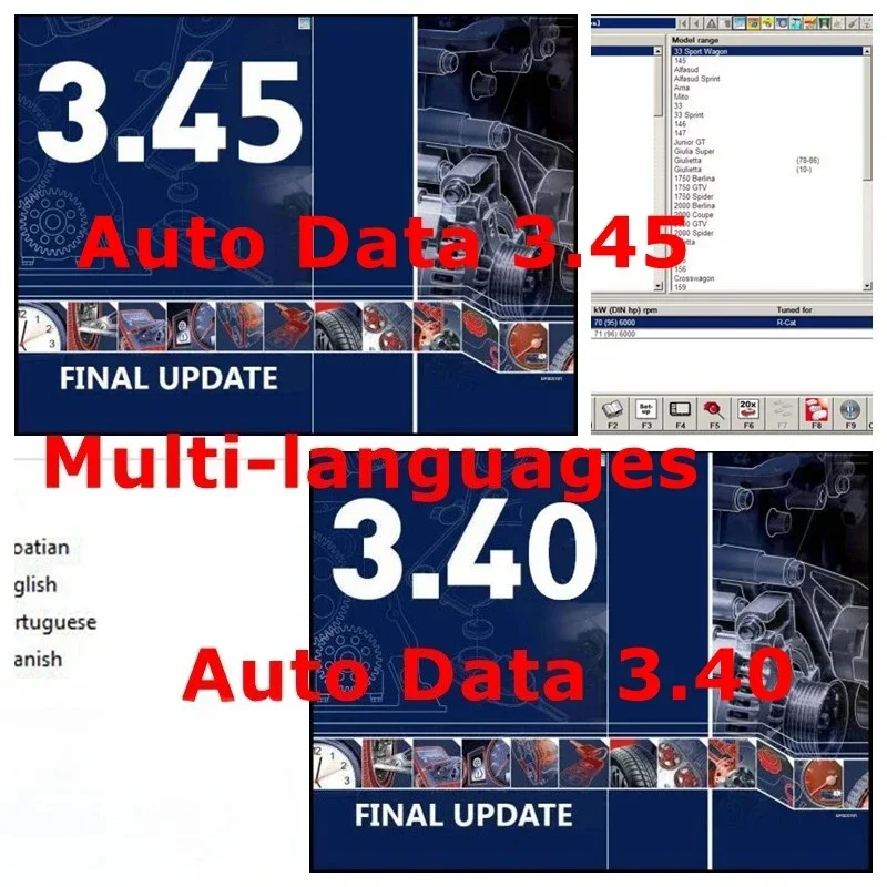 2025 hot Auto Repair Software AUTO DATA 3.45 Wiring Diagrams data with install video AutoData 3.40 Multi-languages CD USB Drive