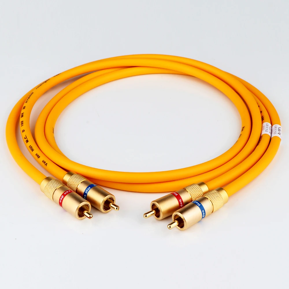 Para Van Den Hul kabel Audio RCA Audio wideo rozszerzyć pojedynczy kabel VDH RCA Interconnect Cable D-102 III HYBRID (Halogen F)