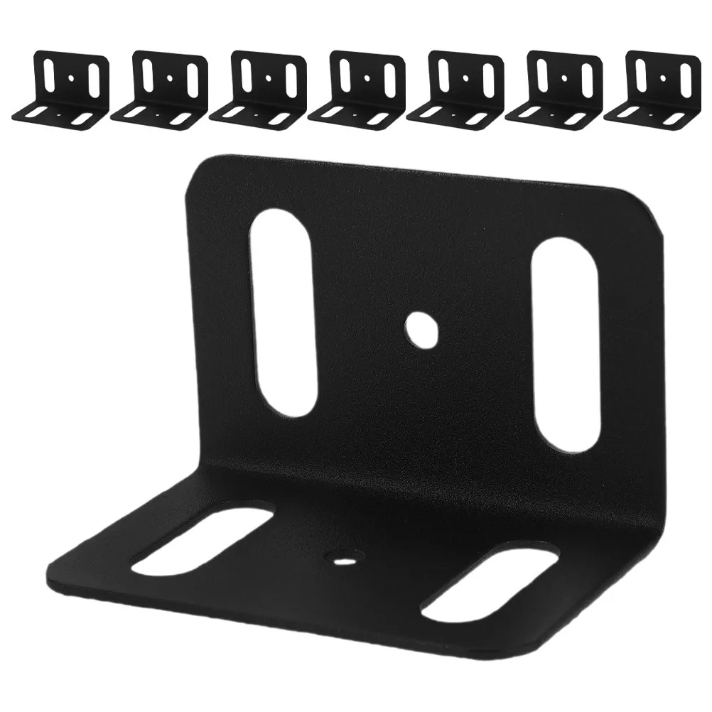 8Pcs Sturdy Iron L Brackets Corner Connectors 90 Degree Heavy Duty Shelf Support Brackets for Wood Shelves Bed Frames DIY