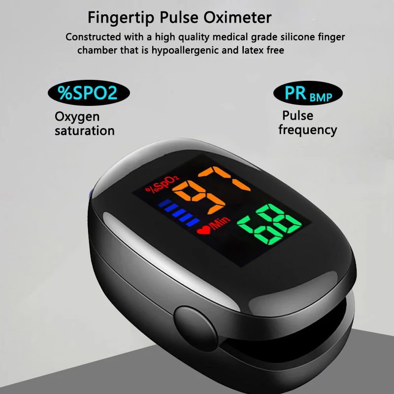 Finger Pulse Oximeter Medical Portable Blood Oxygen Oxymetre Heart Rate Saturation Meter OLED Oximetro De Dedo
